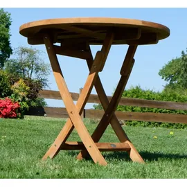 ALEOS. Gartentisch Ø 80 x 75 cm Braun