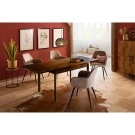 Home Affaire Esstisch HOME AFFAIRE "Tirza", braun (dunkelbraun), B:120cm H:75cm T:80cm, Tische, Esstisch, aus massiver Kiefer, FSC zertifiziert, mit Auszugsfunktion