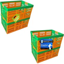 Kinderwelt Klappbox 4 x Stabile Profi-Klappboxen  orange