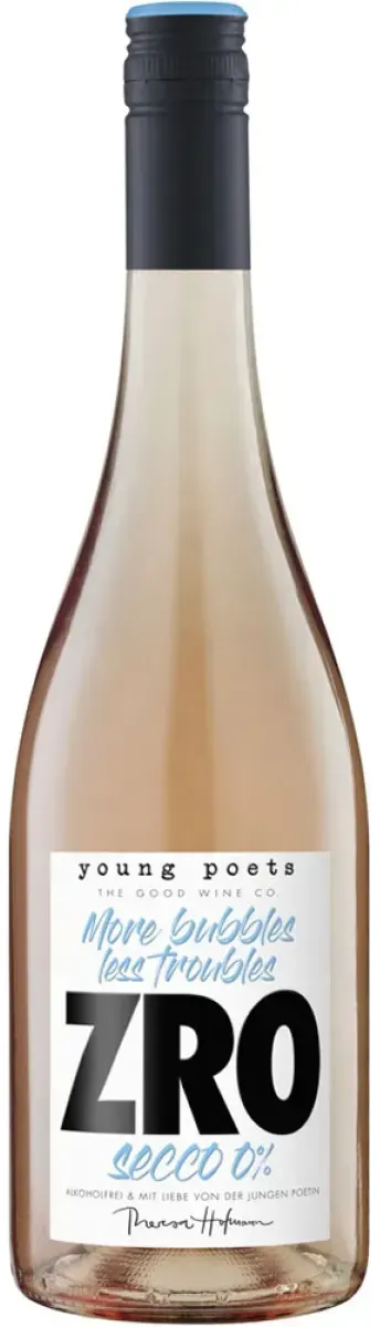 Young Poets More bubbles less troubles Zero Secco Vegan alkoholfrei trocken 0,75 l