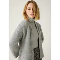 More & More kurze Strickjacke, grau