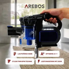 Arebos 2 in 1 Akkusauger blau