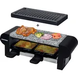 Syntrox Raclette für 2 Personen | heißer Stein, | 350W | antihaftbeschichtet, - Glarus