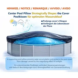 Quick Star Poolabdeckung Rund schwarz 460 cm