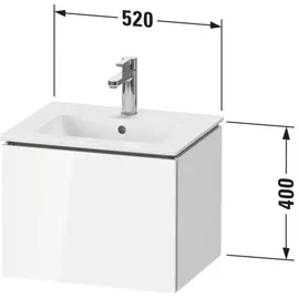 Duravit Waschtischunterschrank 1 Auszug 52 x 40 x 42,1 cm Betongrau Matt