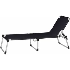 Siena Garden Dreibeinliege XXL 209 x 69,5 x 86 cm schwarz klappbar