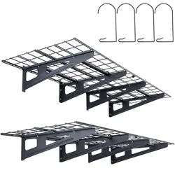 VEVOR 2 Stück 6 x 2 Fuß Garagen-Lagerregale zur Wandmontage, robuste Regale