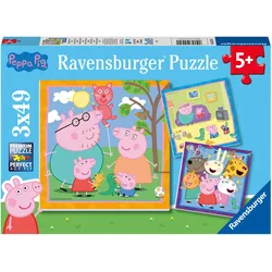 Puzzle RAVENSBURGER "Peppas Familie und Freunde", bunt, Puzzles, KinderB:21cm H:21cm, Motiv, Made in Europe, B:21cm H:21cm