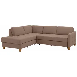 Home Affaire Ecksofa »Earl L-Form«, wahlweise auch mit Bettfunktion oder Bettfunktion mit Bettkasten beige