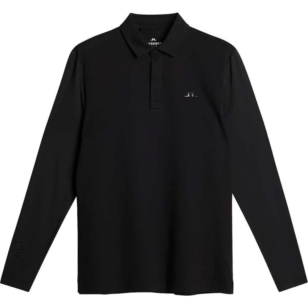 Lindeberg Sean Hybrid LS Herrenpolo Black - XL