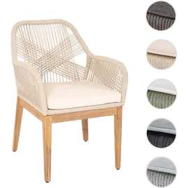 Mendler Gartenstuhl HWC-H56b 58 x 58 x 85 cm beige