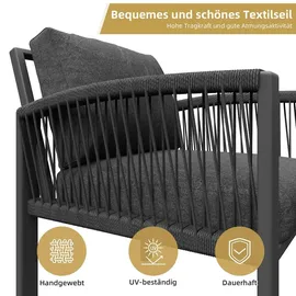 stilvora Garten-Lounge-Set 8-tlg. Grau