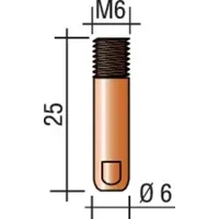 Trafimet Stromdüse Draht-Ø 1mm M 6 L.25mm E-Cu trafimet