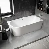 Bernstein - Badewanne freistehend nova corner Acryl Weiß glänzend 170x78cm Einbau rechts Raumsparbadewanne