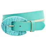 COLLEZIONE ALESSANDRO Damengürtel Leder 3 cm blau 95