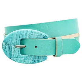 COLLEZIONE ALESSANDRO Damengürtel Leder 3 cm blau 95