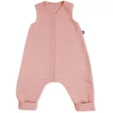 Julius Zöllner Schlafoverall Jumper Musselin, 0,5 TOG, waschbar bei 40°C, Made in Germany, OEKO TEX Standard 100, dusty rose, Gr. 80