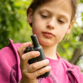 Bresser Junior Walkie Talkie 2er-Set, Funkgeräte mit hoher Reichweite bis zu 6 km, Blau