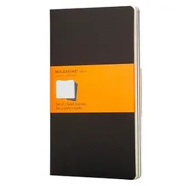 Moleskine Cahier pocket. Ruled. Black Cover. 3er Pack