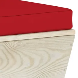 vidaXL Modell 7 2-Sitzer Fichtenholz Rot