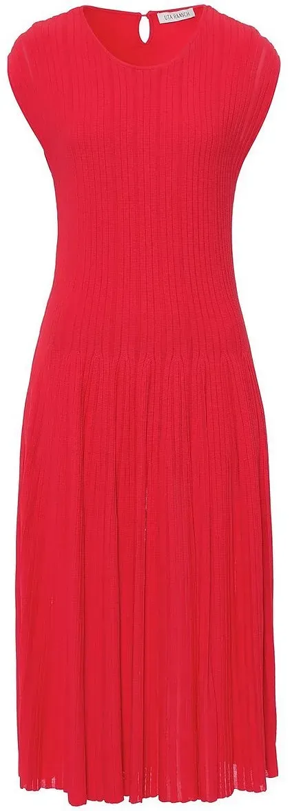 Kleid Rundhals-Ausschnitt Uta Raasch rot, 36