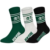NFL Crew Socken 3er Pack Grün/Schwarz/Weiß 43-46