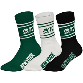 NFL Crew Socken 3er Pack Grün/Schwarz/Weiß 43-46