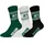 NFL Crew Socken 3er Pack Grün/Schwarz/Weiß 43-46