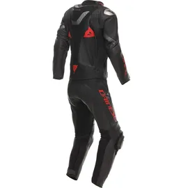Dainese Demon Sprint 2-Teiler Motorrad Lederkombi - Schwarz/Neon-Rot / 52