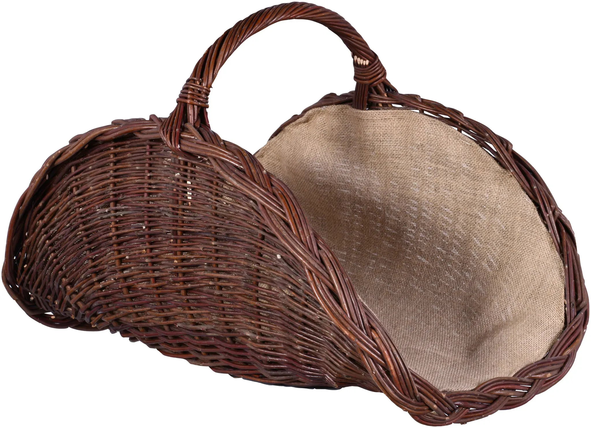 Aufbewahrungsbox FIREFIX, braun, B:66cm H:43cm T:45cm, Geflecht Weide, Aufbewahrungsboxen, Aufbewahrungsbox, halbrund, Jute