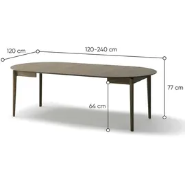 Selsey Plot Ø 120 cm braun