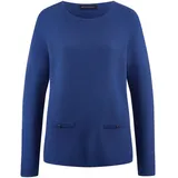 Betty Barclay Feinstrickpullover mit aufgesetzten Taschen Blau S