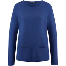 Betty Barclay Feinstrickpullover mit aufgesetzten Taschen Blau S