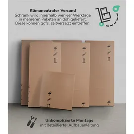 mokebo Drehtürenschrank Der Grenzenlose 60 x 234 x 58 cm Weiß