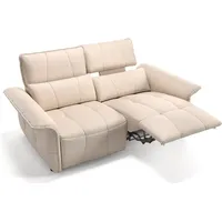Sofanella - Leder 2-Sitzer adria Creme 178 x 101 x 89 cm - Creme