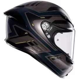 AGV K6 S Enhance Integralhelm - Matt Grau/Schwarz/Neon-Gelb / XS