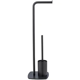 Wenko Stand WC-Garnitur Iria schwarz matt Stahl