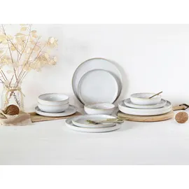 CreaTable Serie Uno Vintage Offwhite Geschirrset 12-tlg. für 4 Personen