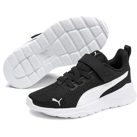 Puma Anzarun Lite AC PS Kinder Sneaker mit Klettverschluss black/white 30