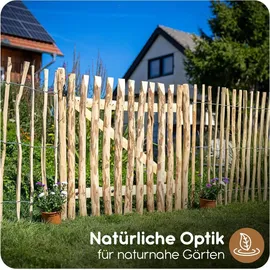 BooGardi Staketenzaun 6 cm x 180 cm Haselnuss