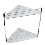 Brillantbad BYTRO Doppeleckseifenkorb Edelstahl Chrom poliert 205x340x365 mm für Bad & WC >> zum Bohren