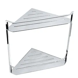 Brillantbad BYTRO Doppeleckseifenkorb Edelstahl Chrom poliert 205x340x365 mm für Bad & WC >> zum Bohren