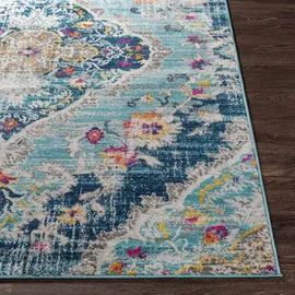 livabliss Vintage-Teppich, Blau, Textil, Orientalisch, Rechteckig, 80x220 cm, Oeko-Tex® Standard 100, in verschiedenen Größen erhältlich, Teppiche & Böden, Teppiche, Vintage-Teppiche