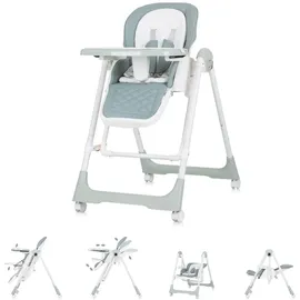 Chipolino Kinderhochstuhl 2 in 1 Milk Shake, verstellbar, Babyschaukel, Räder grün