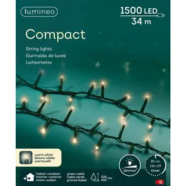 Lumineo LED-Lichterkette Compact 34 m grün