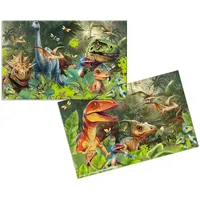 Herma Schreibunterlage Dino World 19743 Schreibtischunterlage mit Dino-Motiv - 55 x 35 cm,