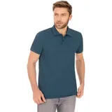 Trigema Poloshirt » Slim Fit Poloshirt aus DELUXE-Piqué«, (1 tlg.), Gr. XL, jeans-melange, , 52475566-XL