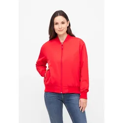 Blouson DERBE "Blousby Paisley", Damen, Gr. 44, rot_paisley, Obermaterial: 100% Polyester; Futter: 100% Polyester, modisch, lässig geschnitten, Rundhals, Langarm Bündchen, Jacken, Wasserabweisend, winddicht