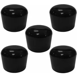 cyclingcolors 5X Kunststoff Fußkappen Rund Rohrkappen Schwarz Stuhlkappen Endkappen Kappen für Rundrohr Möbel, 28mm