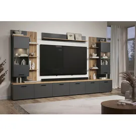 Home Affaire Bajo TV-Lowboard 120 x 50 x 40 cm Grau/Eiche Holzwerkstoff